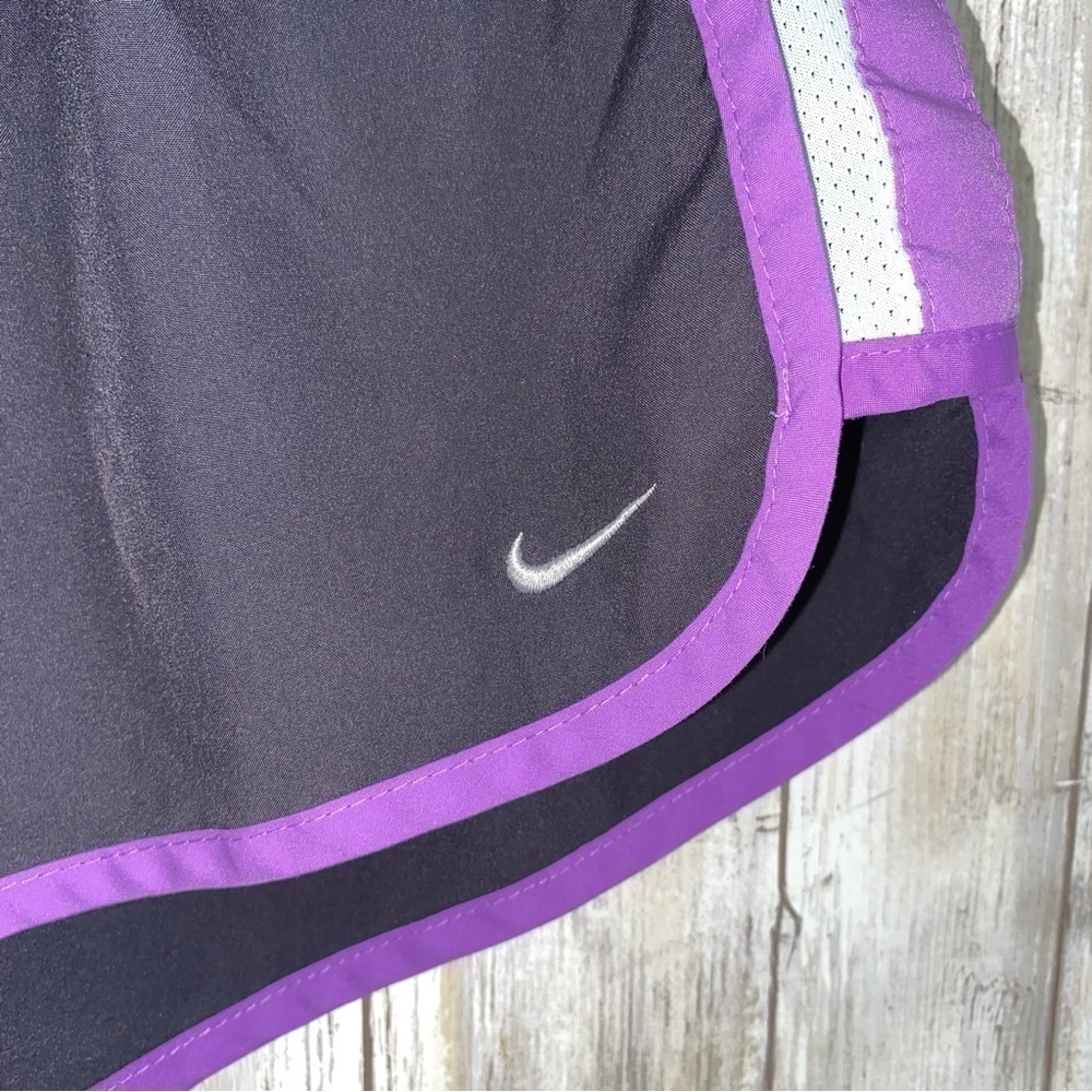 Nike Women's Black and Purple Running Shorts - Picture 2 of 4